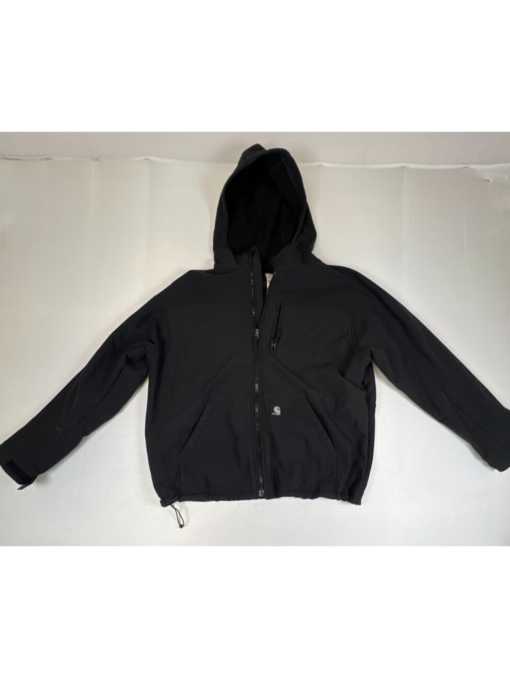 Carhartt Men's XL Black J182 Soft Shell Full Zip Hooded Jacket Workwear